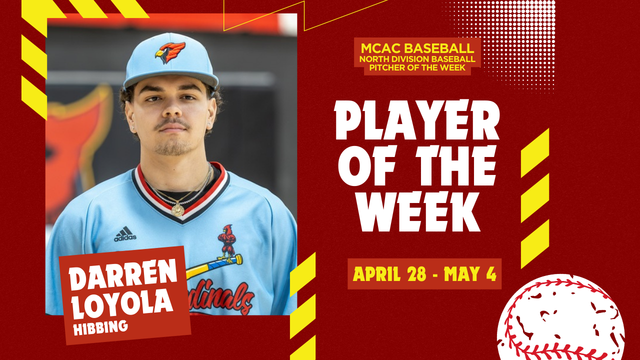 MCAC Baseball Athletes of the Week: Week of April 28 - May 4